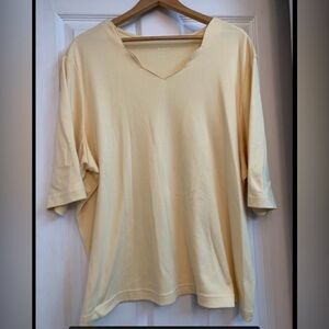 Blair 3XL Yellow Short Sleeve Top